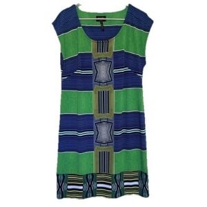 Laundry by Shelli Segal‎ Tunic Dress Geometric print multicolor Medium Retro Y2K